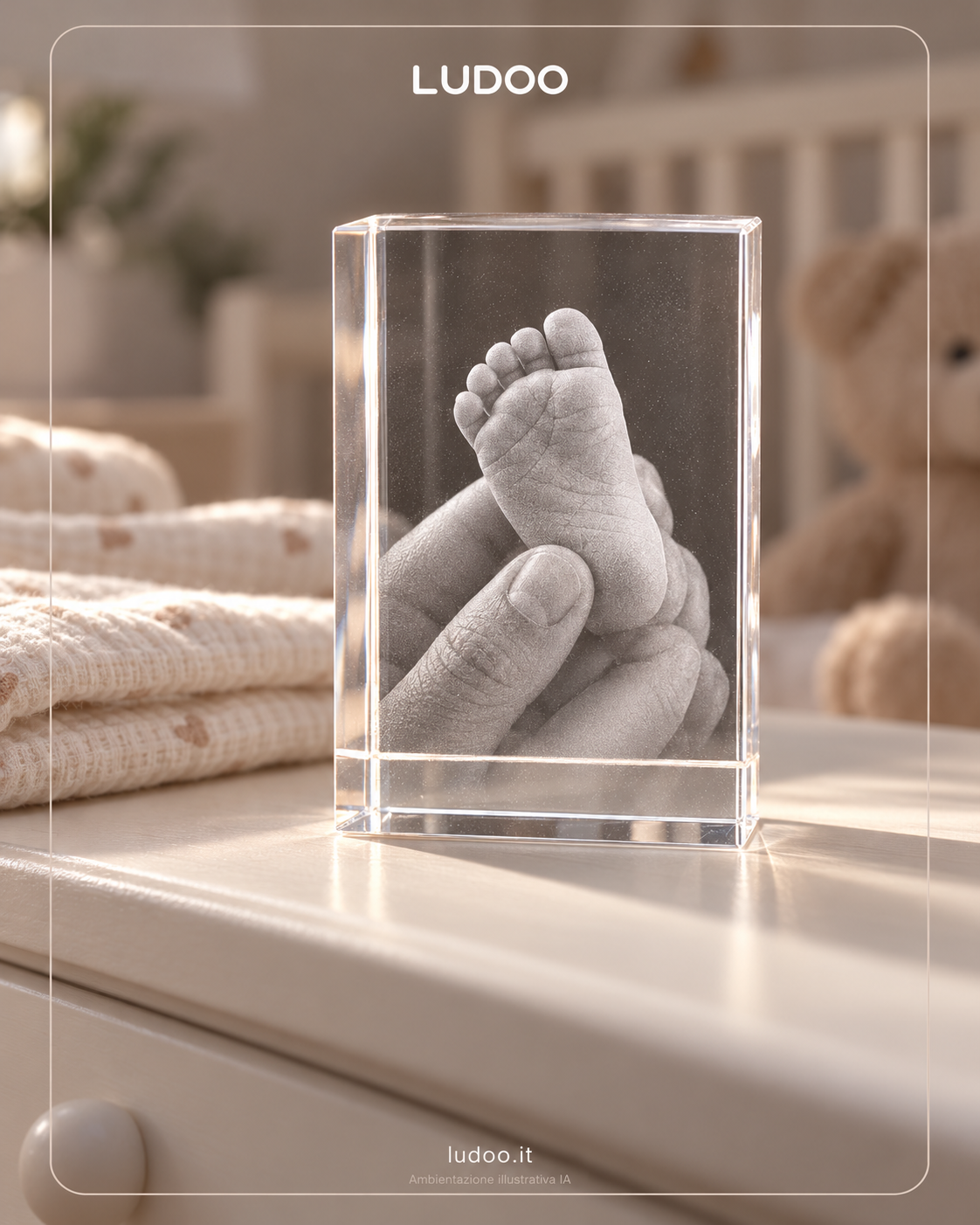 Esempio illustrativo IA: piedino di un bambino