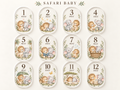 Anteprima illustrativa: 12 segnamese Safari baby